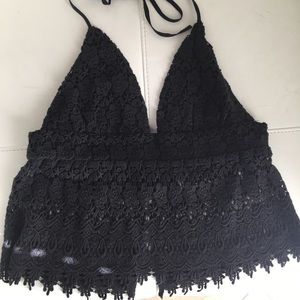 Black lace top